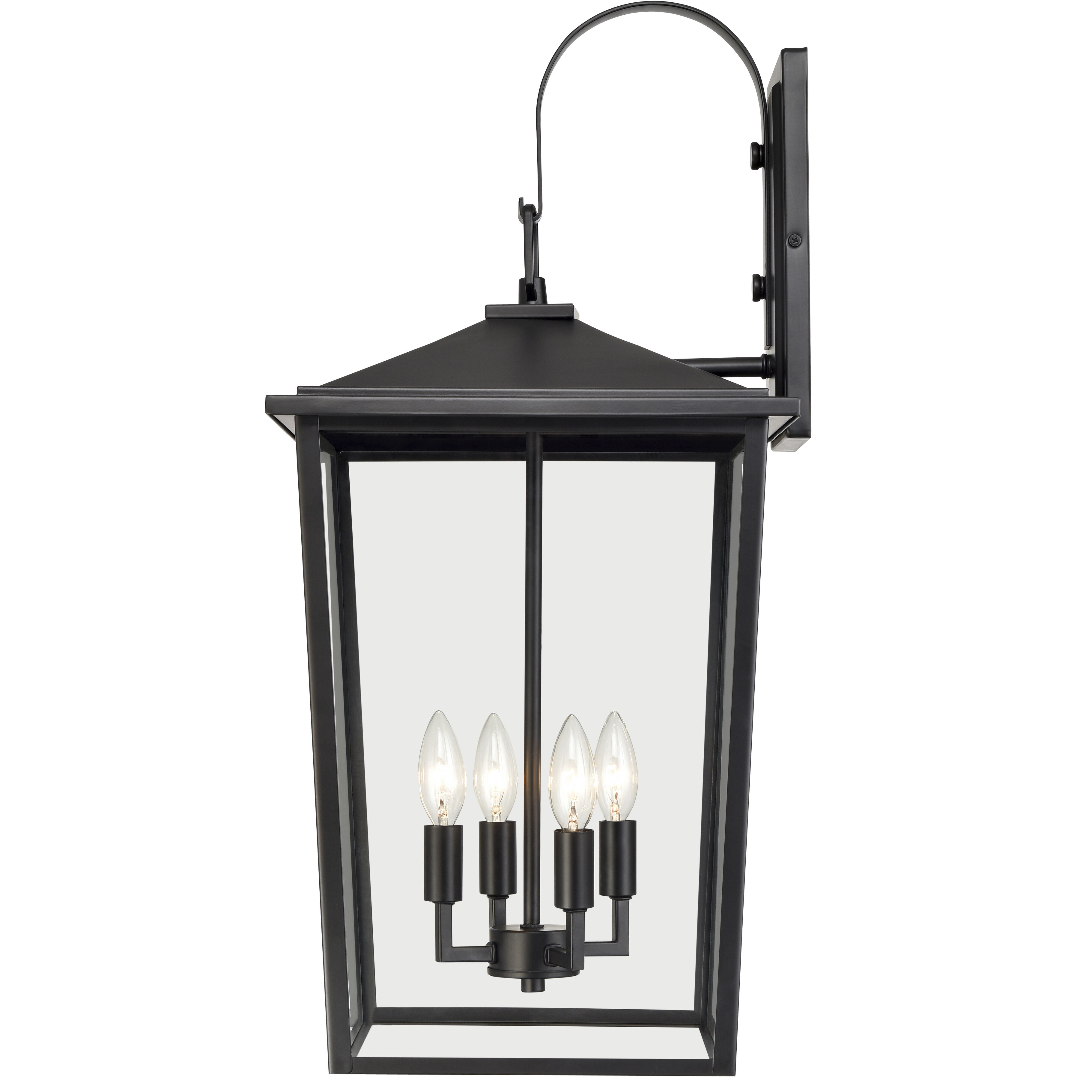 Fetterton 4 Light 27.82 inch Powder Coated Black Outdoor Wall Sconce